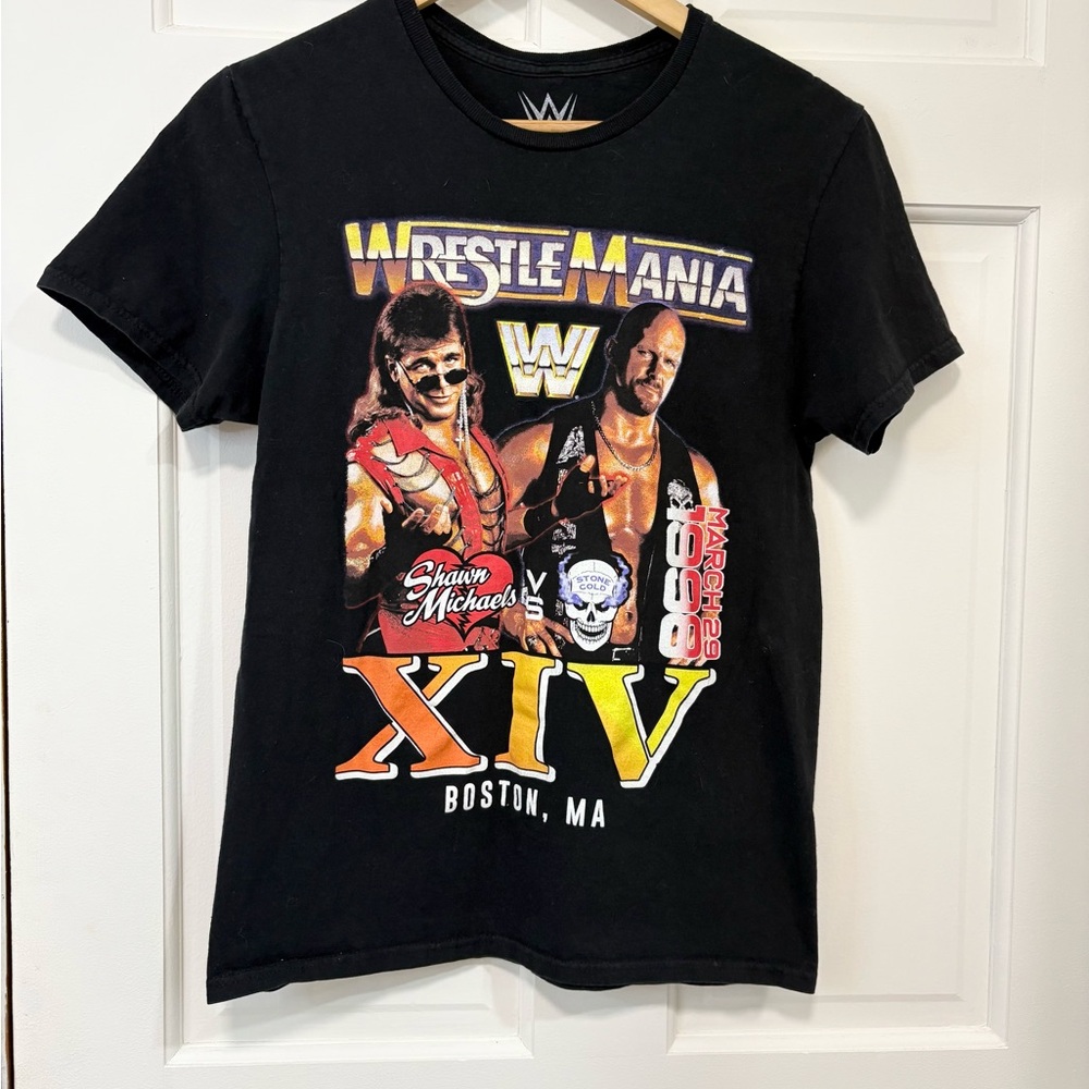 Wrestle Mania 14‎ XIV Stone Cold Steve Austin Michael Shepard WWE WWF Blank Tee